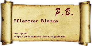 Pflanczer Bianka névjegykártya